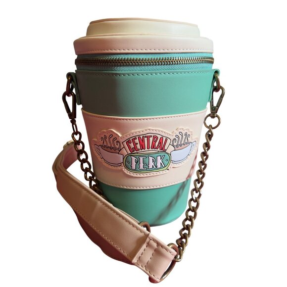 Loungefly Handbags - Friends Central Perk Coffee Cup-Shaped Loungefly Crossbody Bag With Chain Strap